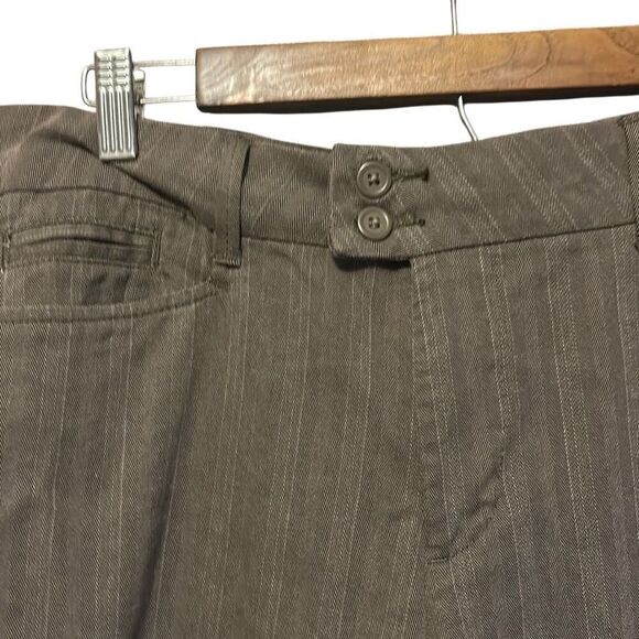 Riders by Lee Brown Herringbone Bootcut Dress Pants Career Casual Trousers - Picture 2 of 5
